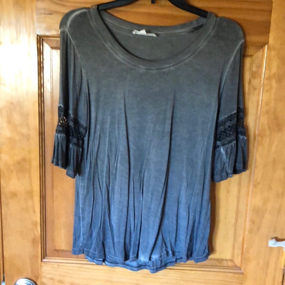 Pink Rose Olive to Blue Ombre Short Sleeve Tee